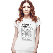 Load image into Gallery viewer, Secret_Shirts Fitted Shirts, Woman / Small / White The Trojan Rabbit
