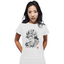 Load image into Gallery viewer, Shirts Fitted Shirts, Woman / Small / White Super Saiyan Warrior
