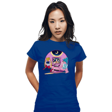 Load image into Gallery viewer, Daily_Deal_Shirts Fitted Shirts, Woman / Small / Royal Blue Anime At Home

