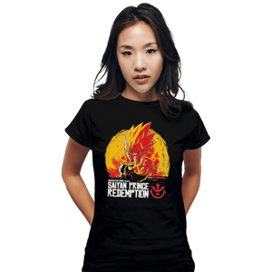 Shirts Fitted Shirts, Woman / Small / Black Saiyan Prince Redemption