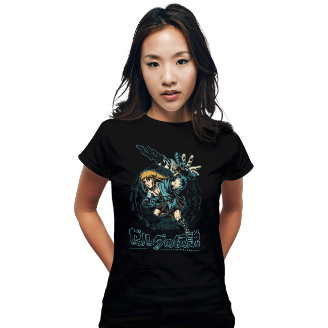 Daily_Deal_Shirts Fitted Shirts, Woman / Small / Black The Swordsman