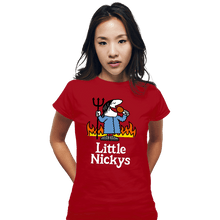Load image into Gallery viewer, Daily_Deal_Shirts Fitted Shirts, Woman / Small / Red Little Nickys
