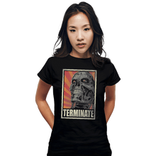Load image into Gallery viewer, Shirts Fitted Shirts, Woman / Small / Black Terminate
