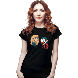 Daily_Deal_Shirts Fitted Shirts, Woman / Small / Black Mario And Peach