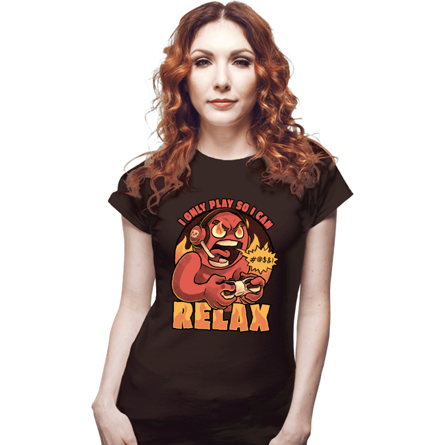 Secret_Shirts Fitted Shirts, Woman / Small / Black I Play To Relax