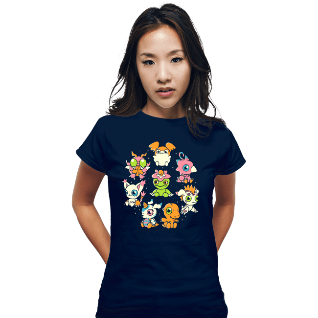 Secret_Shirts Fitted Shirts, Woman / Small / Navy Digi-Cute!