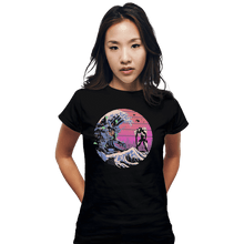 Load image into Gallery viewer, Shirts Fitted Shirts, Woman / Small / Black Retro Wave EVA

