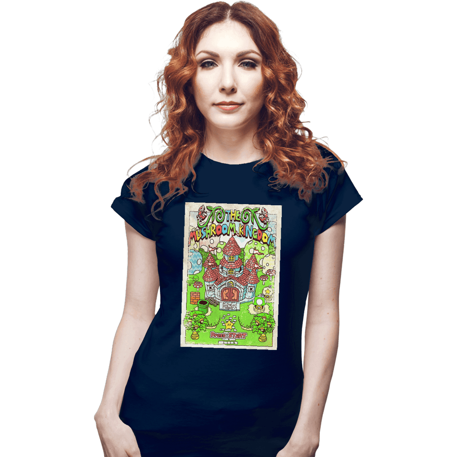 Shirts Fitted Shirts, Woman / Small / Navy The Mushroom Kingdom