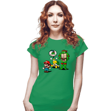 Load image into Gallery viewer, Secret_Shirts Fitted Shirts, Woman / Small / Irish Green Turtle Big Bro
