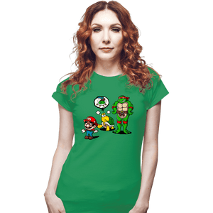 Secret_Shirts Fitted Shirts, Woman / Small / Irish Green Turtle Big Bro