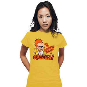 Shirts Fitted Shirts, Woman / Small / White Leaning Power Of Cheeza