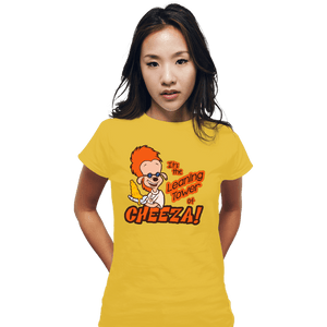 Shirts Fitted Shirts, Woman / Small / White Leaning Power Of Cheeza