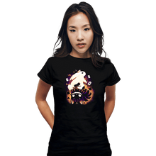 Load image into Gallery viewer, Daily_Deal_Shirts Fitted Shirts, Woman / Small / Black Cheshire White Rabbit
