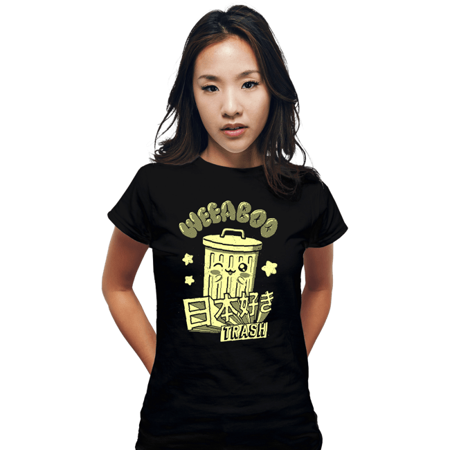 Secret_Shirts Fitted Shirts, Woman / Small / Black Weaboo Trash