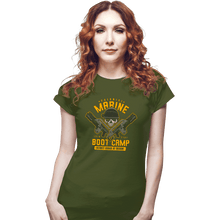 Load image into Gallery viewer, Shirts Fitted Shirts, Woman / Small / Military Green Colonial Marine s
