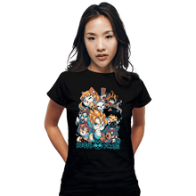 Load image into Gallery viewer, Daily_Deal_Shirts Fitted Shirts, Woman / Small / Black 90s Anime Neko
