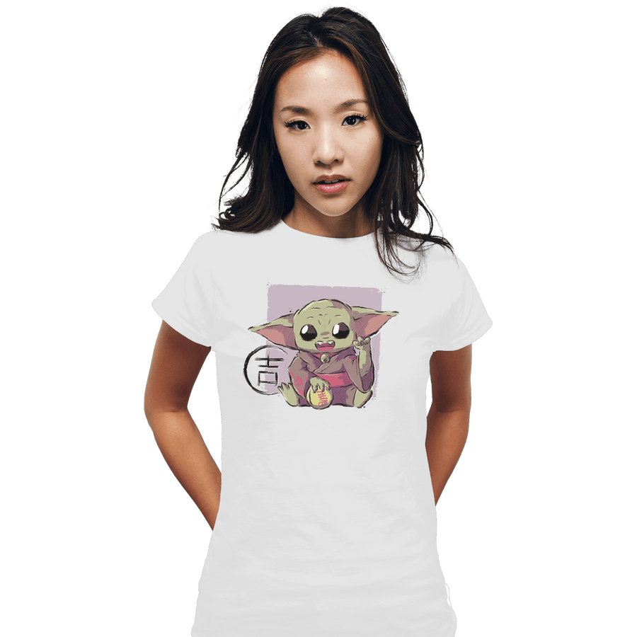 Secret_Shirts Fitted Shirts, Woman / Small / White Maneki Grogu