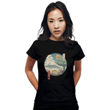 Load image into Gallery viewer, Shirts Fitted Shirts, Woman / Small / Black Neighbor&#39;s Ukiyo-e
