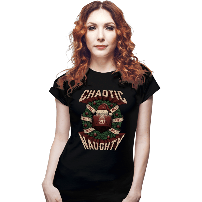 Shirts Fitted Shirts, Woman / Small / Black Chaotic Naughty Christmas