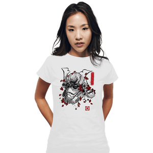 Daily_Deal_Shirts Fitted Shirts, Woman / Small / White The Samurai Trooper