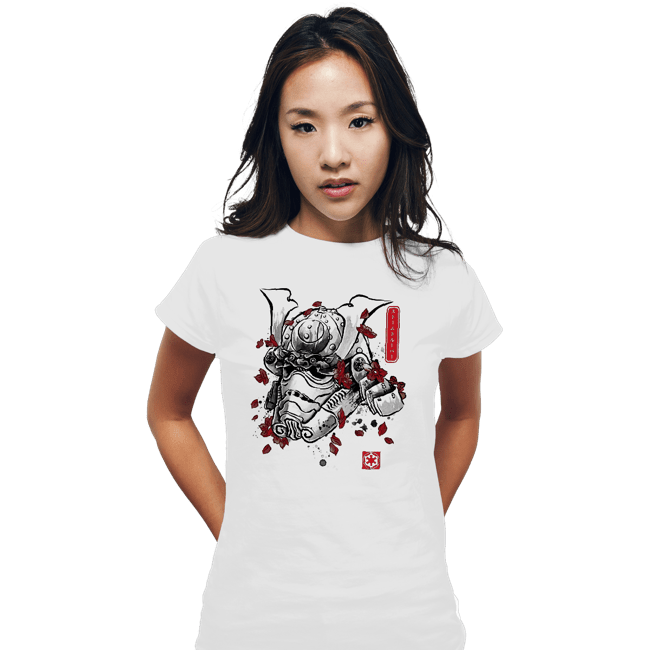 Daily_Deal_Shirts Fitted Shirts, Woman / Small / White The Samurai Trooper