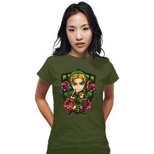Secret_Shirts Fitted Shirts, Woman / Small / Military Green Link Crest