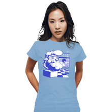 Load image into Gallery viewer, Secret_Shirts Fitted Shirts, Woman / Small / Powder Blue Light Wave
