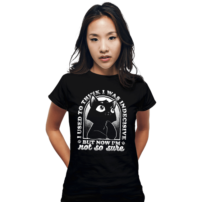 Shirts Fitted Shirts, Woman / Small / Black Indecisive Cat