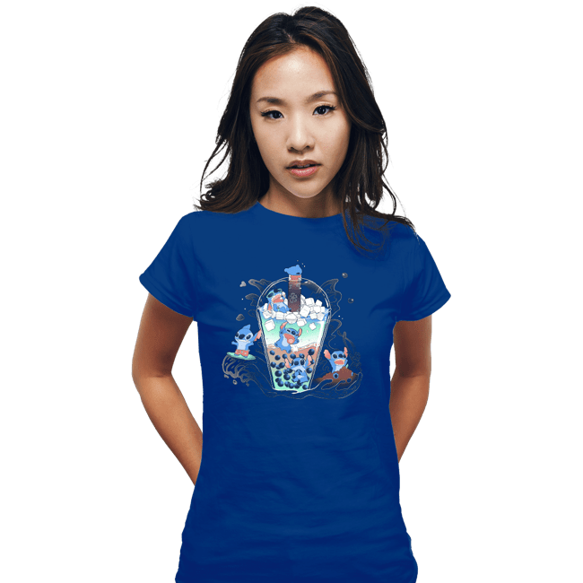 Secret_Shirts Fitted Shirts, Woman / Small / Royal Blue Boba Stitch