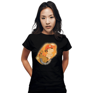 Shirts Fitted Shirts, Woman / Small / Black Mario Stranding