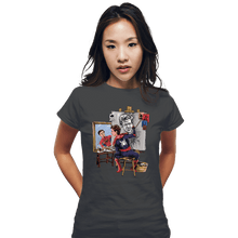 Load image into Gallery viewer, Daily_Deal_Shirts Fitted Shirts, Woman / Small / Charcoal Spidey Portrait
