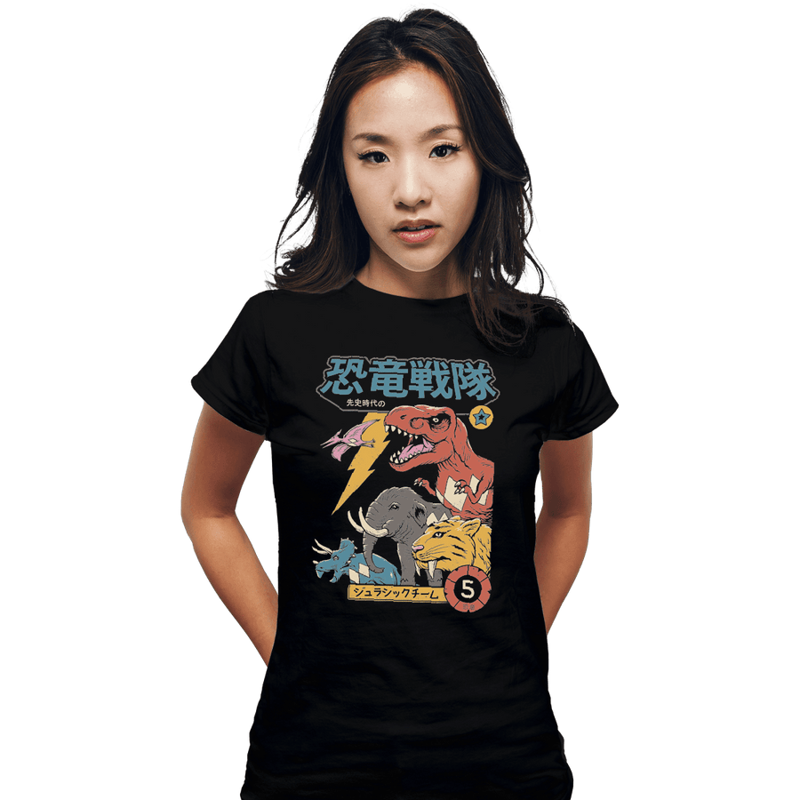 Shirts Fitted Shirts, Woman / Small / Black DIno Sentai