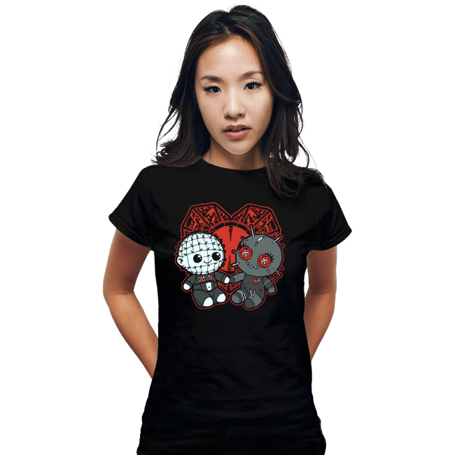 Daily_Deal_Shirts Fitted Shirts, Woman / Small / Black Pinhead Love