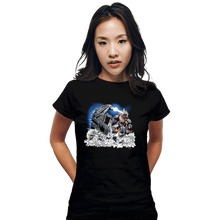 Load image into Gallery viewer, Daily_Deal_Shirts Fitted Shirts, Woman / Small / Black Godzilla VS Megazord
