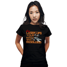 Load image into Gallery viewer, Secret_Shirts Fitted Shirts, Woman / Small / Black Hey, Laser Lips!
