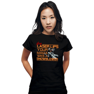 Secret_Shirts Fitted Shirts, Woman / Small / Black Hey, Laser Lips!