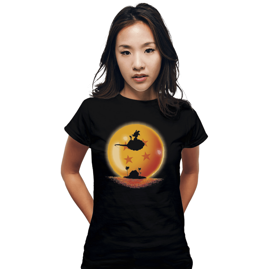 Shirts Fitted Shirts, Woman / Small / Black Goku on Sunset