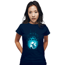 Load image into Gallery viewer, Shirts Fitted Shirts, Woman / Small / Navy Forest Spirits
