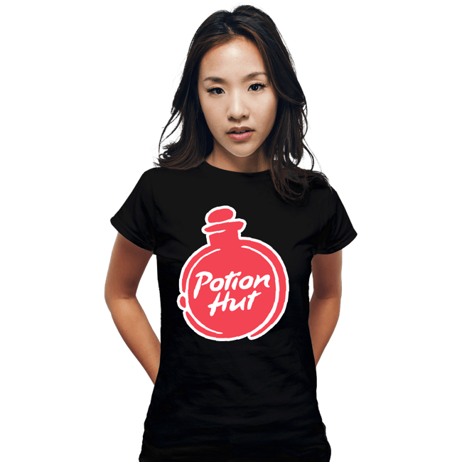 Daily_Deal_Shirts Fitted Shirts, Woman / Small / Black Potion Hut