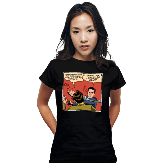 Shirts Fitted Shirts, Woman / Small / Black Ignorant Slap