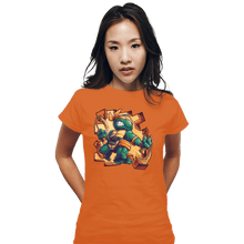Load image into Gallery viewer, Daily_Deal_Shirts Fitted Shirts, Woman / Small / Orange Toy Mike
