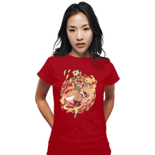 Load image into Gallery viewer, Shirts Fitted Shirts, Woman / Small / Red Ramen Fighter
