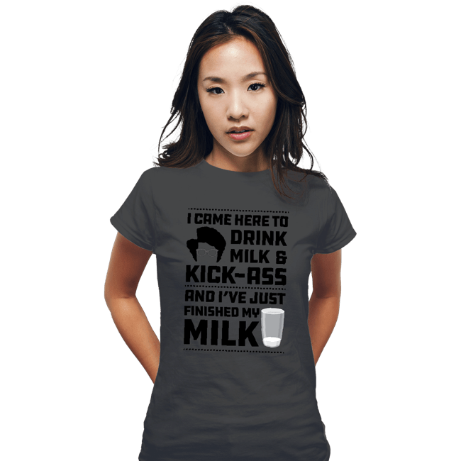 Daily_Deal_Shirts Fitted Shirts, Woman / Small / Charcoal Drink Milk