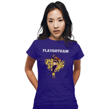 Load image into Gallery viewer, Shirts Fitted Shirts, Woman / Small / Violet Playgotham Batgirl
