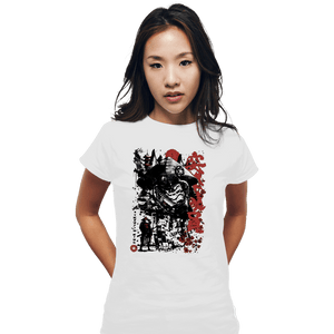 Daily_Deal_Shirts Fitted Shirts, Woman / Small / White Trooper Samurai