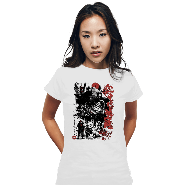 Daily_Deal_Shirts Fitted Shirts, Woman / Small / White Trooper Samurai
