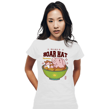 Load image into Gallery viewer, Shirts Fitted Shirts, Woman / Small / White Boar Hat Ramen
