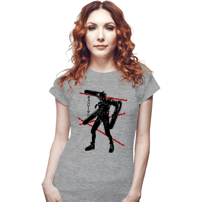 Shirts Fitted Shirts, Woman / Small / Sports Grey Crimson Chainsaw