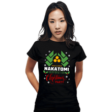 Load image into Gallery viewer, Daily_Deal_Shirts Fitted Shirts, Woman / Small / Black Nakatomi Christmas
