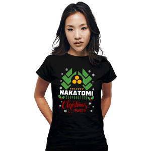 Daily_Deal_Shirts Fitted Shirts, Woman / Small / Black Nakatomi Christmas